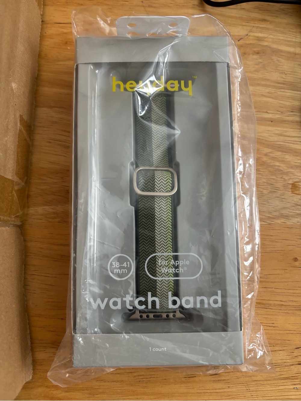 heyday Olive Green Nylon Watch Band with Yellow Accent (38-41mm)